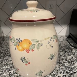 Beige fruit cookie Jar